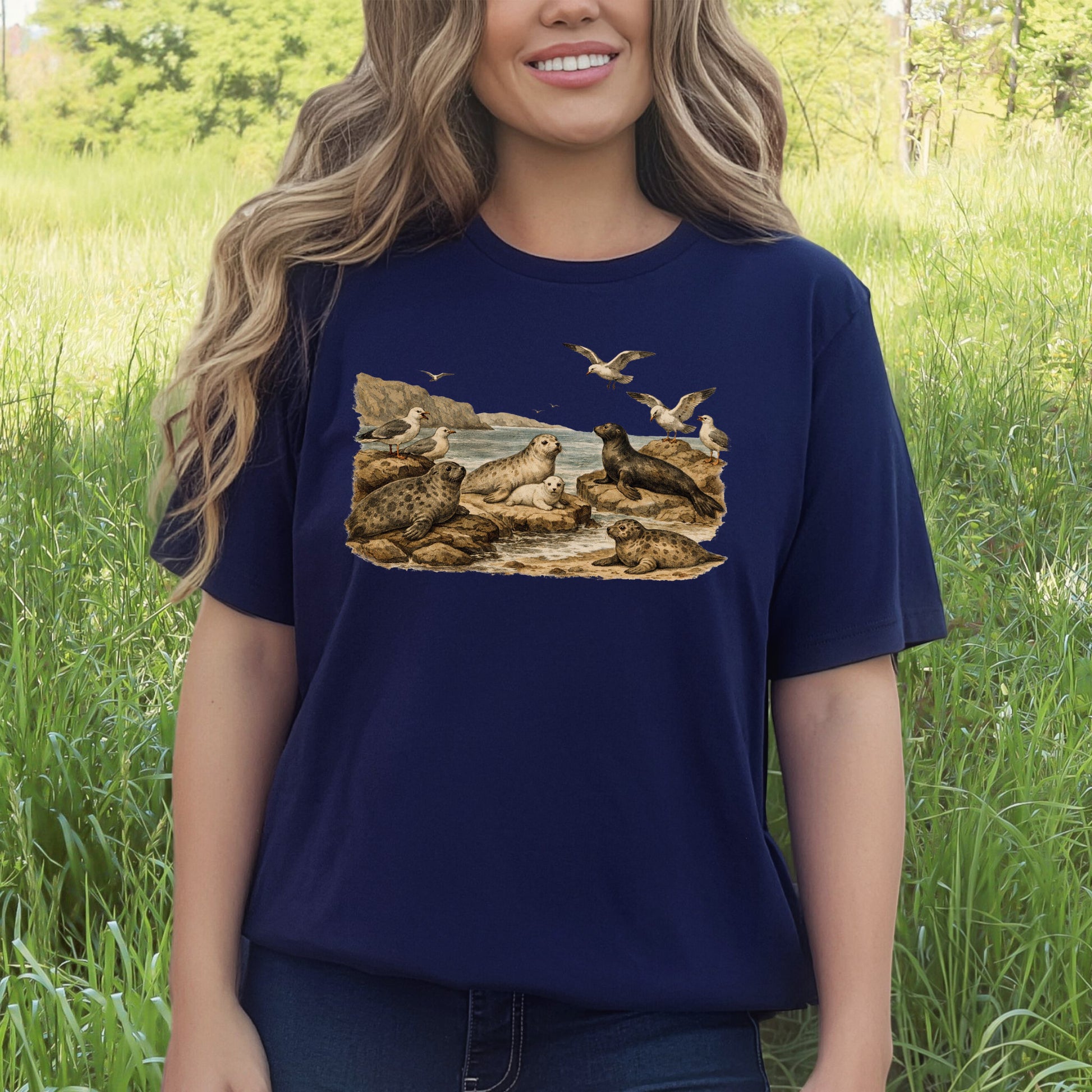 Seaside Rest Vintage Coastal Wildlife T-Shirt