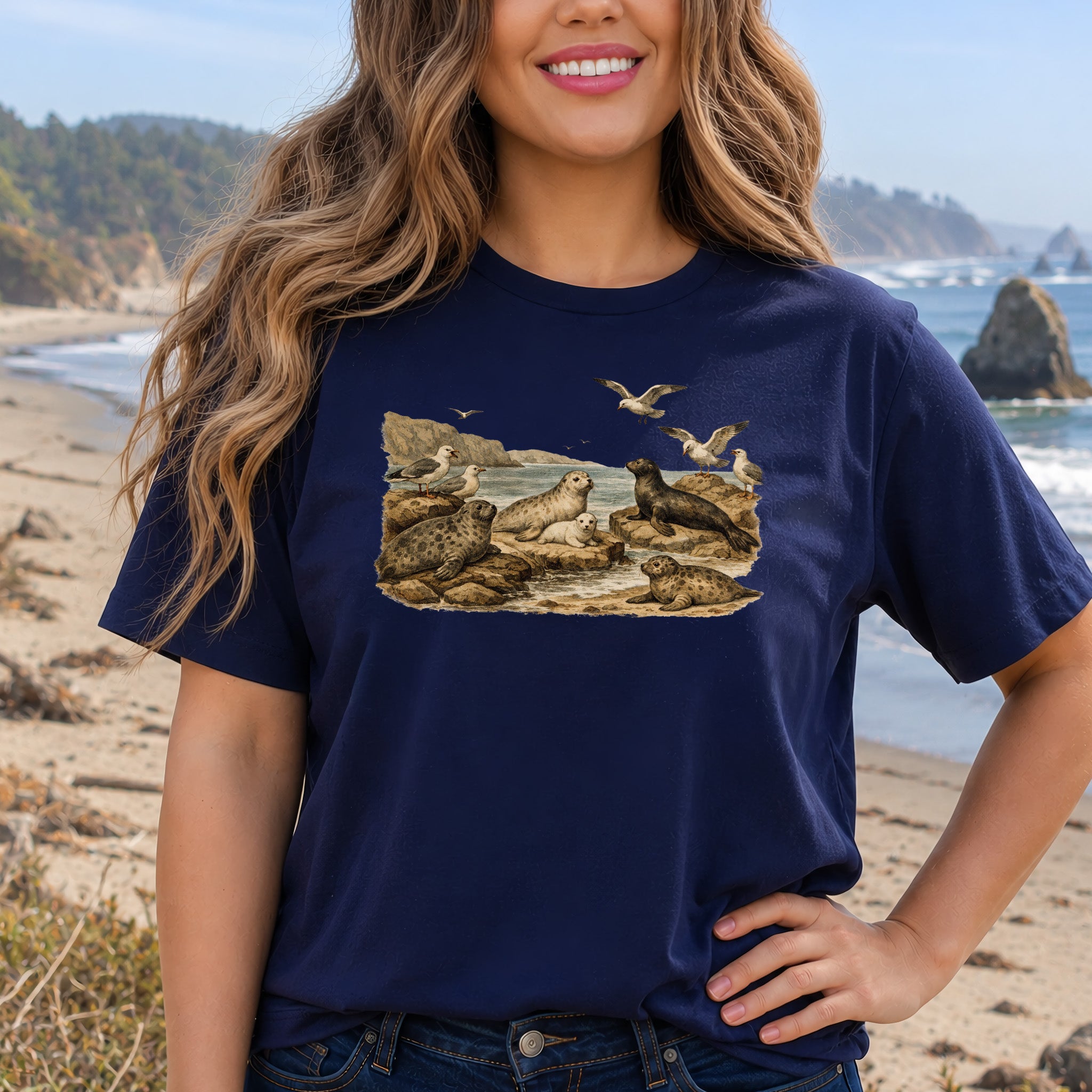 Seaside Rest Vintage Coastal Wildlife T-Shirt