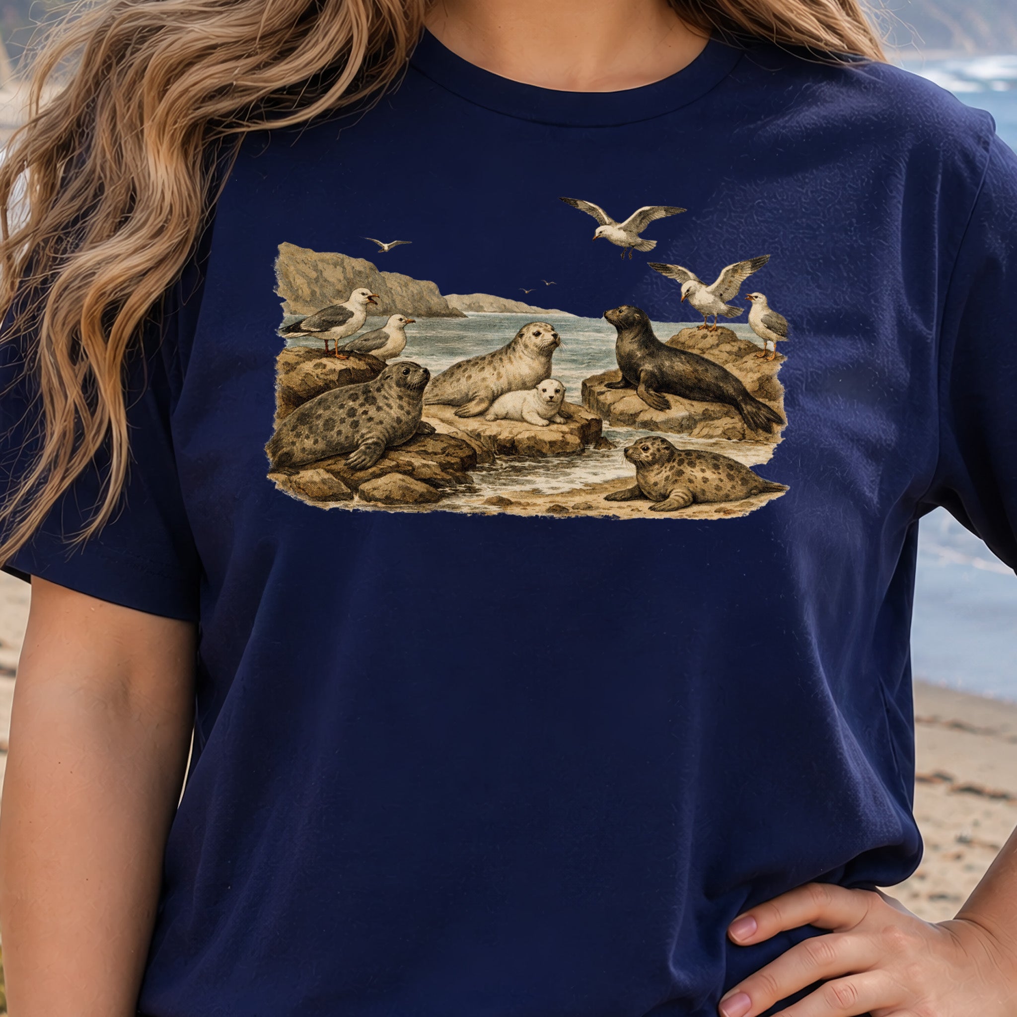 Seaside Rest Vintage Coastal Wildlife T-Shirt