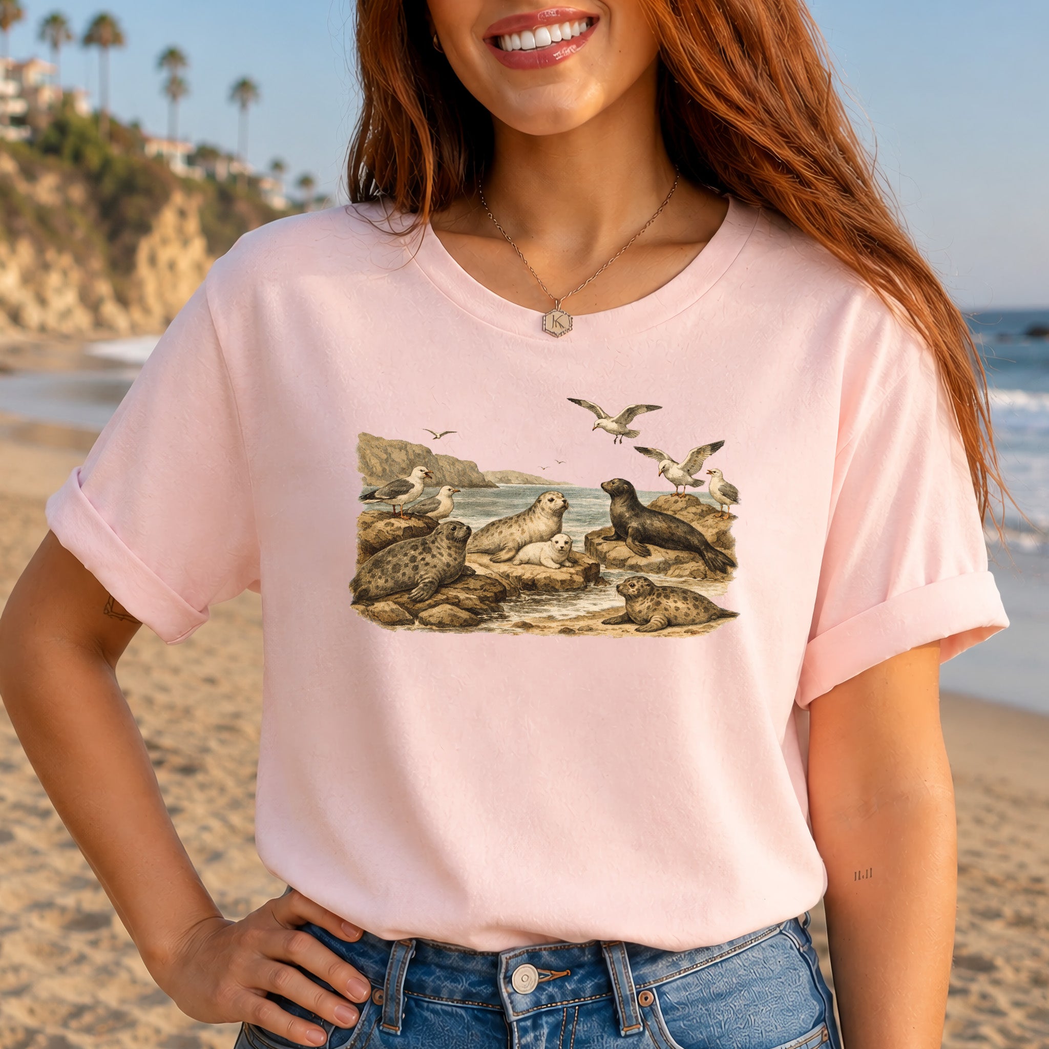 Seaside Rest Vintage Coastal Wildlife T-Shirt