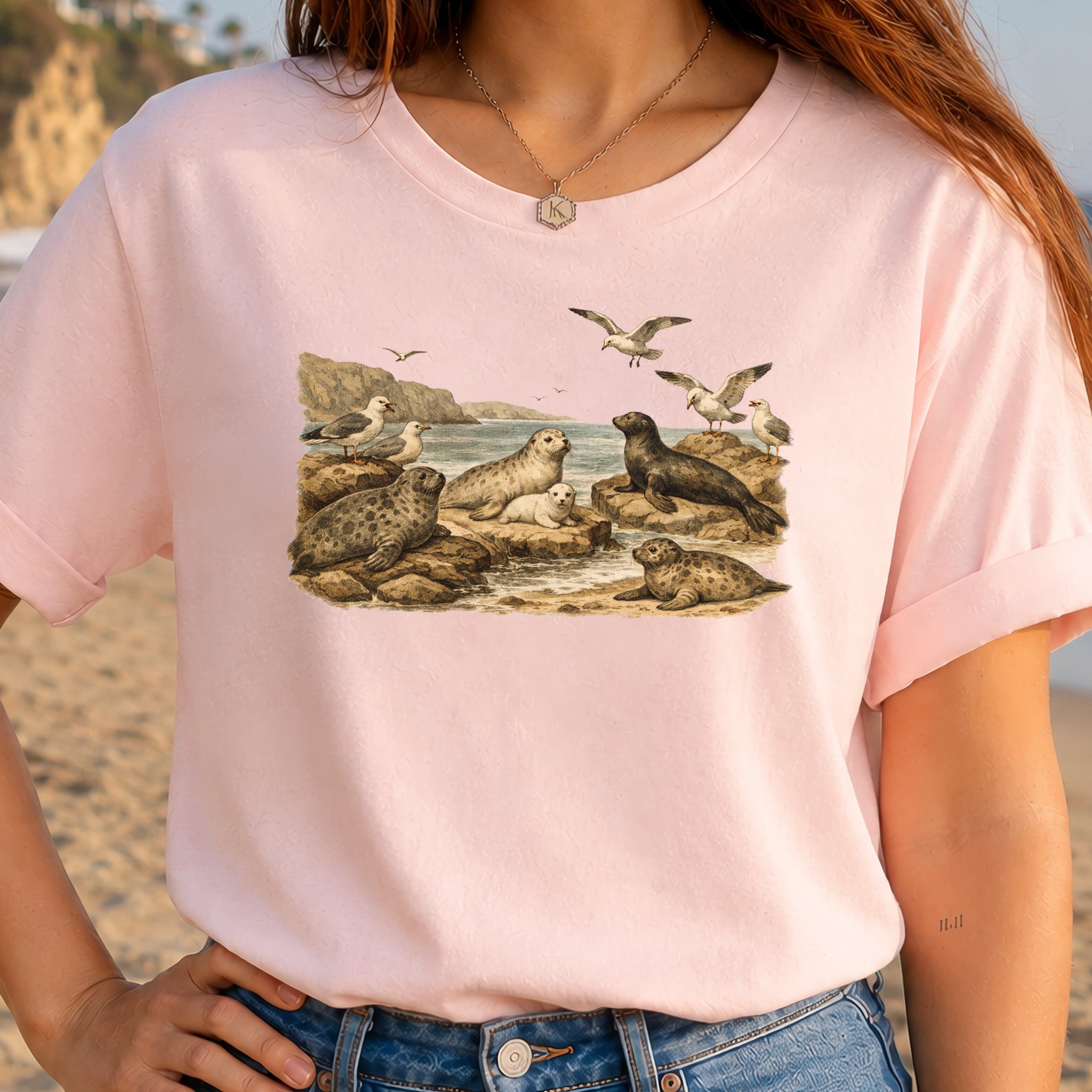 Seaside Rest Vintage Coastal Wildlife T-Shirt