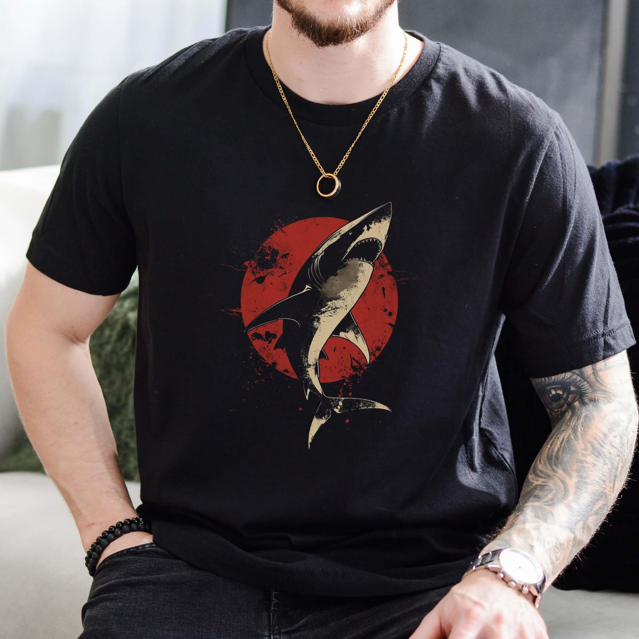 Shark T-Shirt – Japanese Style Ocean Graphic Tee