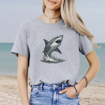 Great White Shark T-Shirt – Bold Ocean Predator Tee for Shark Lovers