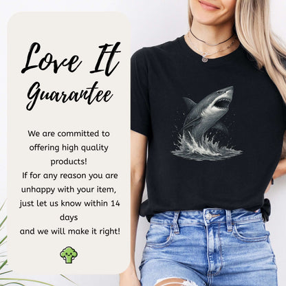 Great White Shark T-Shirt – Bold Ocean Predator Tee for Shark Lovers