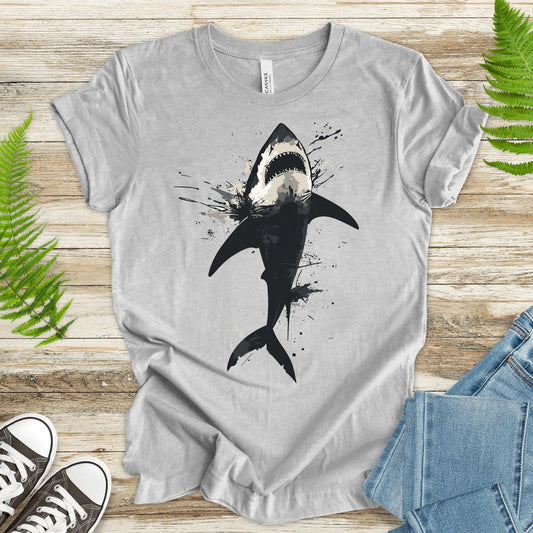 Shark T-Shirt - Print Splatter & Watercolor - TShirtree