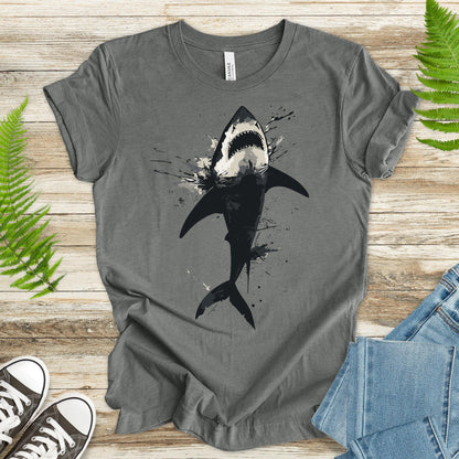 Shark T-Shirt - Print Splatter & Watercolor - TShirtree