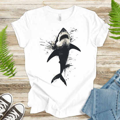 Shark T-Shirt - Print Splatter & Watercolor - TShirtree