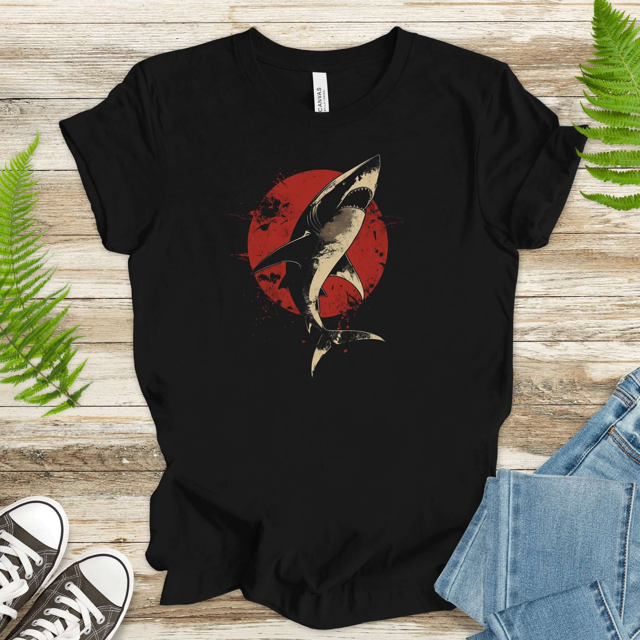 Shark T-Shirt – Japanese Style Ocean Graphic Tee