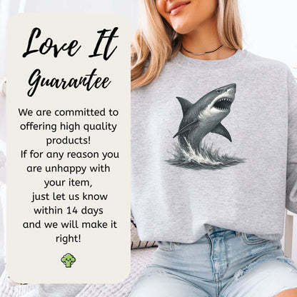 Great White Shark Sweatshirt – Bold Ocean Power for Fearless Souls