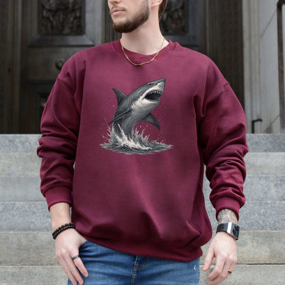 Great White Shark Sweatshirt – Bold Ocean Power for Fearless Souls