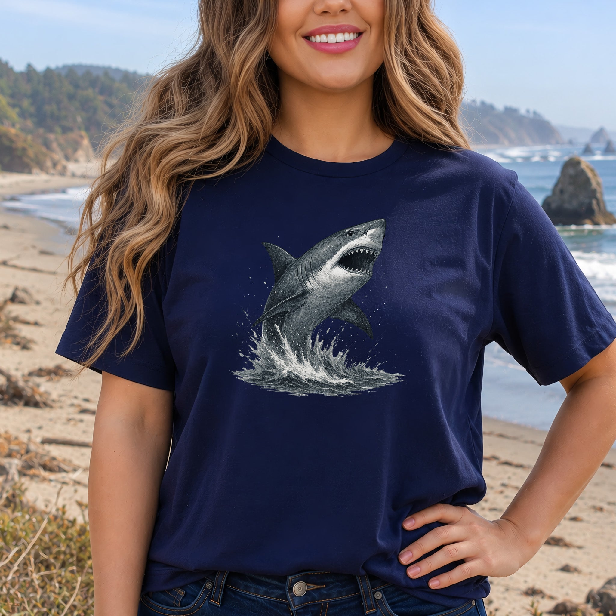 Great White Shark T-Shirt – Bold Ocean Predator Tee for Shark Lovers