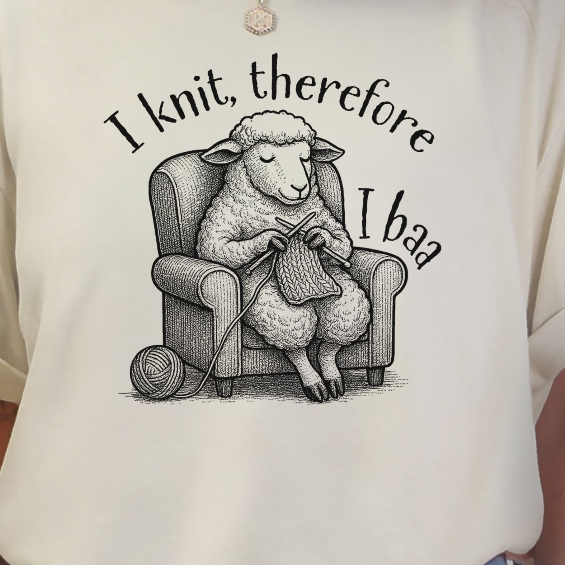Knitting Sheep Philosophy T-Shirt – Funny Knitter Gift for Animal Lovers