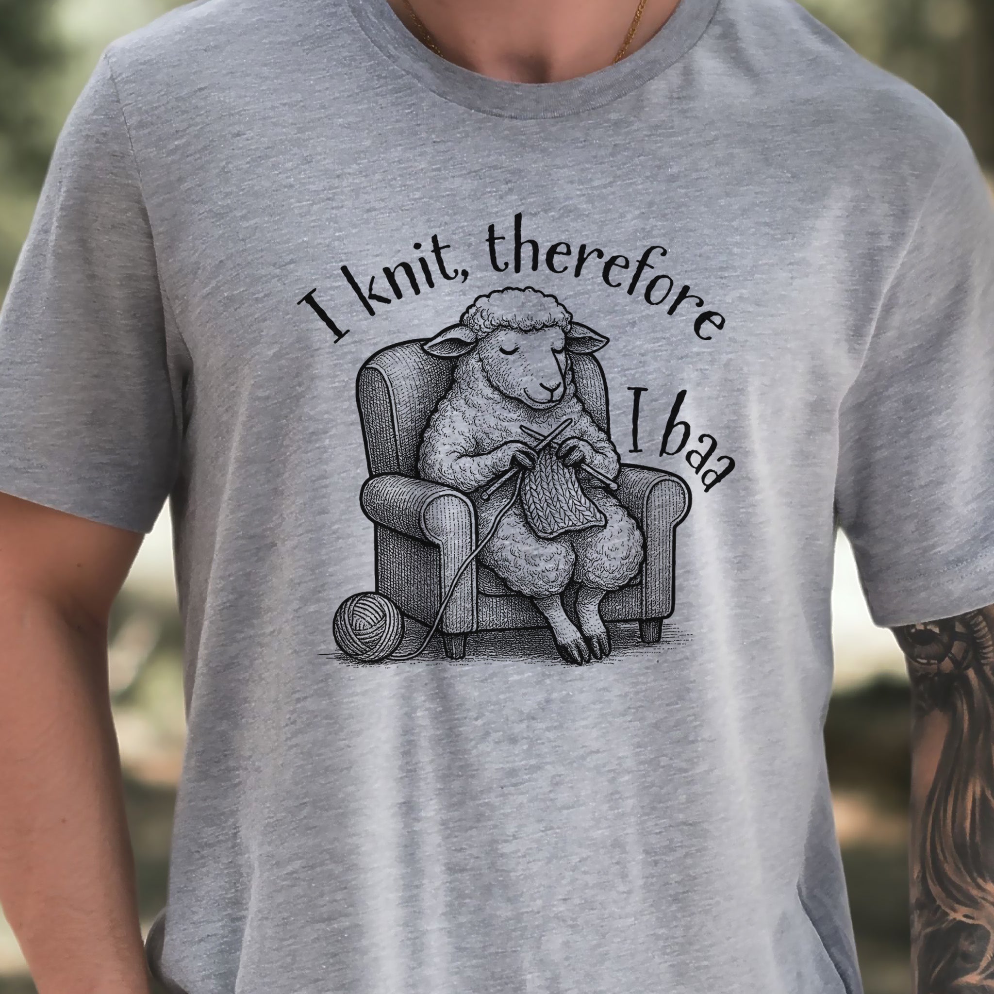 Knitting Sheep Philosophy T-Shirt – Funny Knitter Gift for Animal Lovers
