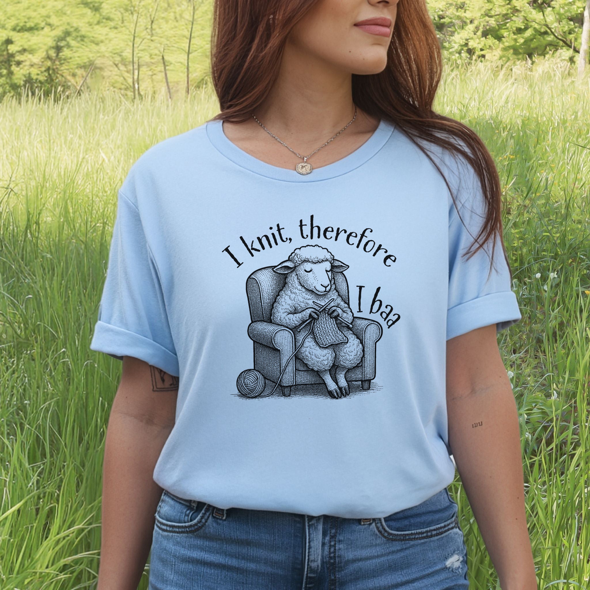 Knitting Sheep Philosophy T-Shirt – Funny Knitter Gift for Animal Lovers