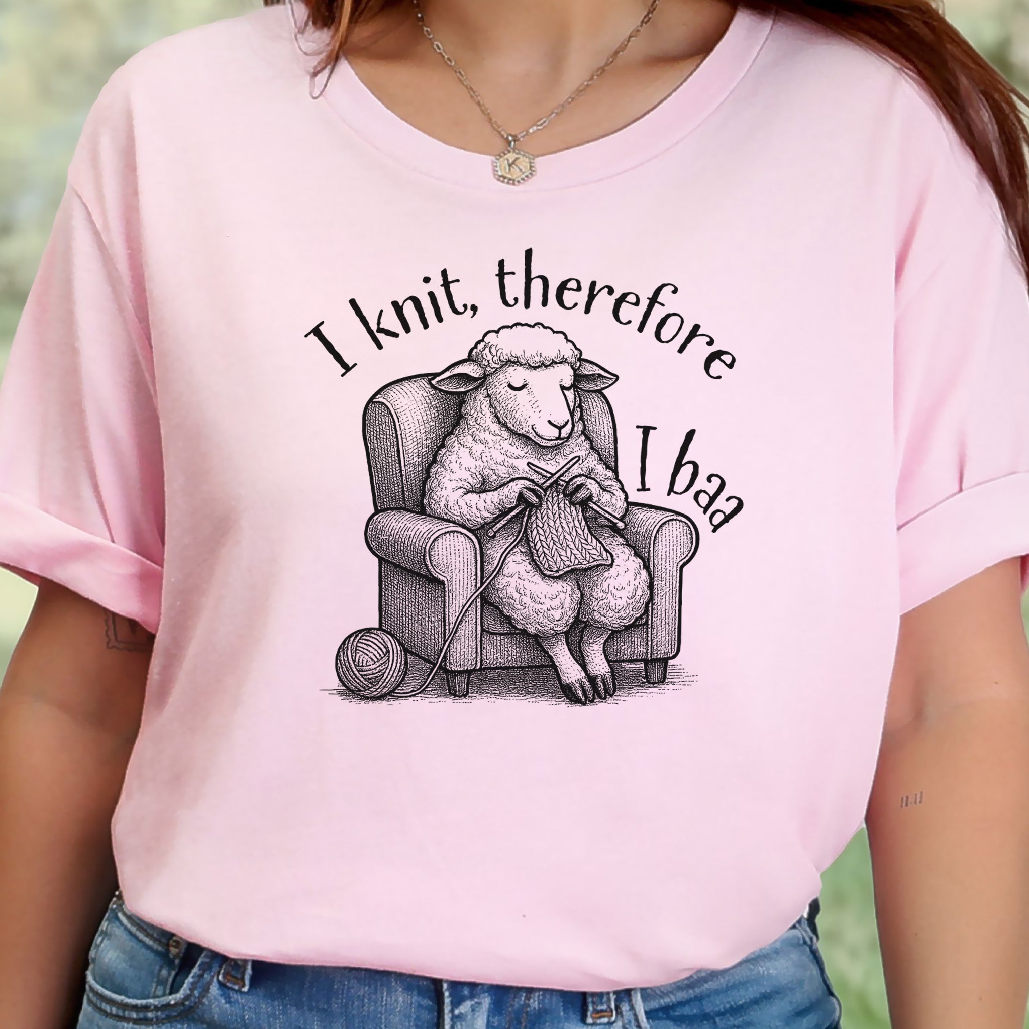 Knitting Sheep Philosophy T-Shirt – Funny Knitter Gift for Animal Lovers
