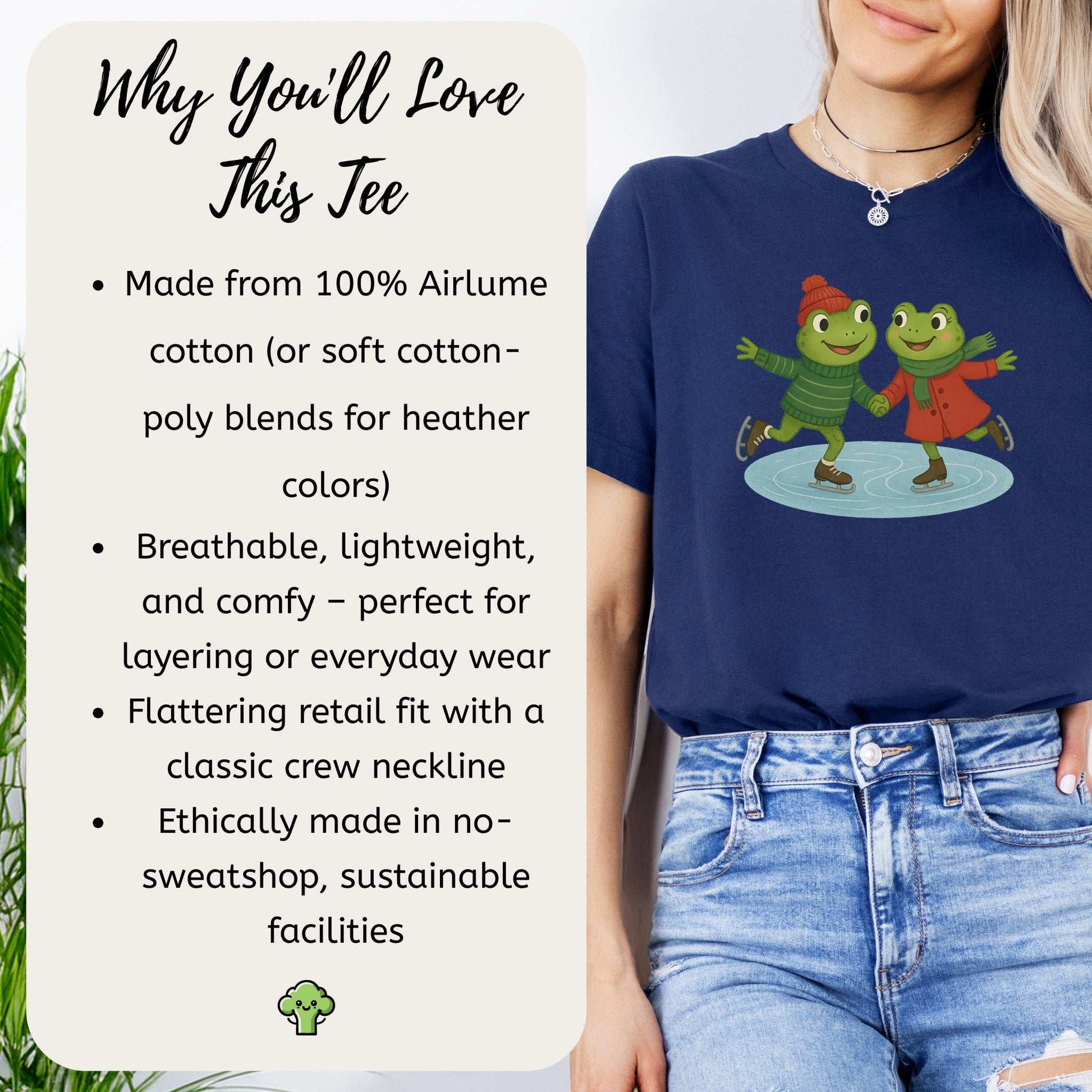 Skating Froggies T-Shirt – Cute Frog Ice Skating Winter Tee