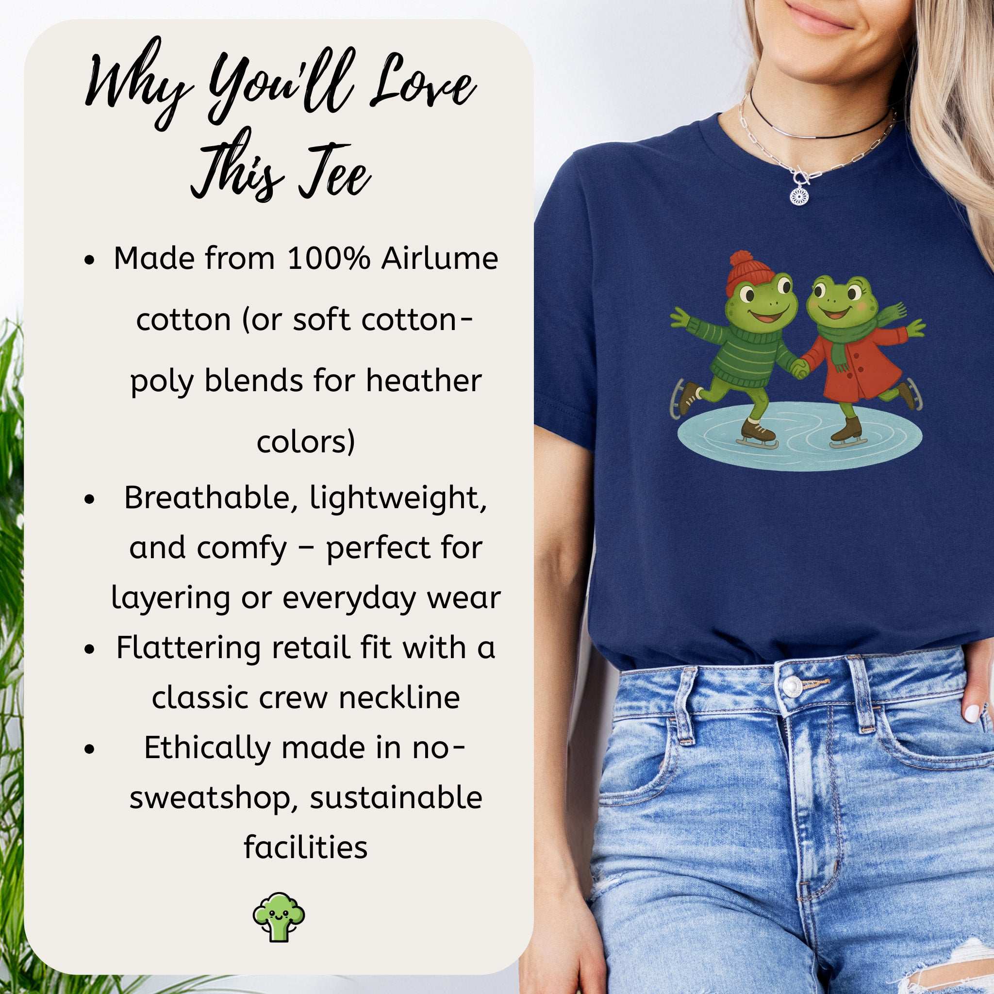 Skating Froggies T-Shirt – Cute Frog Ice Skating Winter Tee