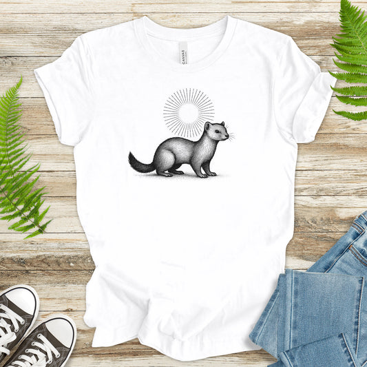 Holy Weasel Spirit Animal T-Shirt – Vintage Ferret & Forest Spirit Tee