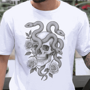 Snake and Skull T-Shirt – Spirit Animal of Transformation and Rebirth