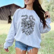 Snake and Skull Sweatshirt – Spirit Animal of Transformation and Rebirth