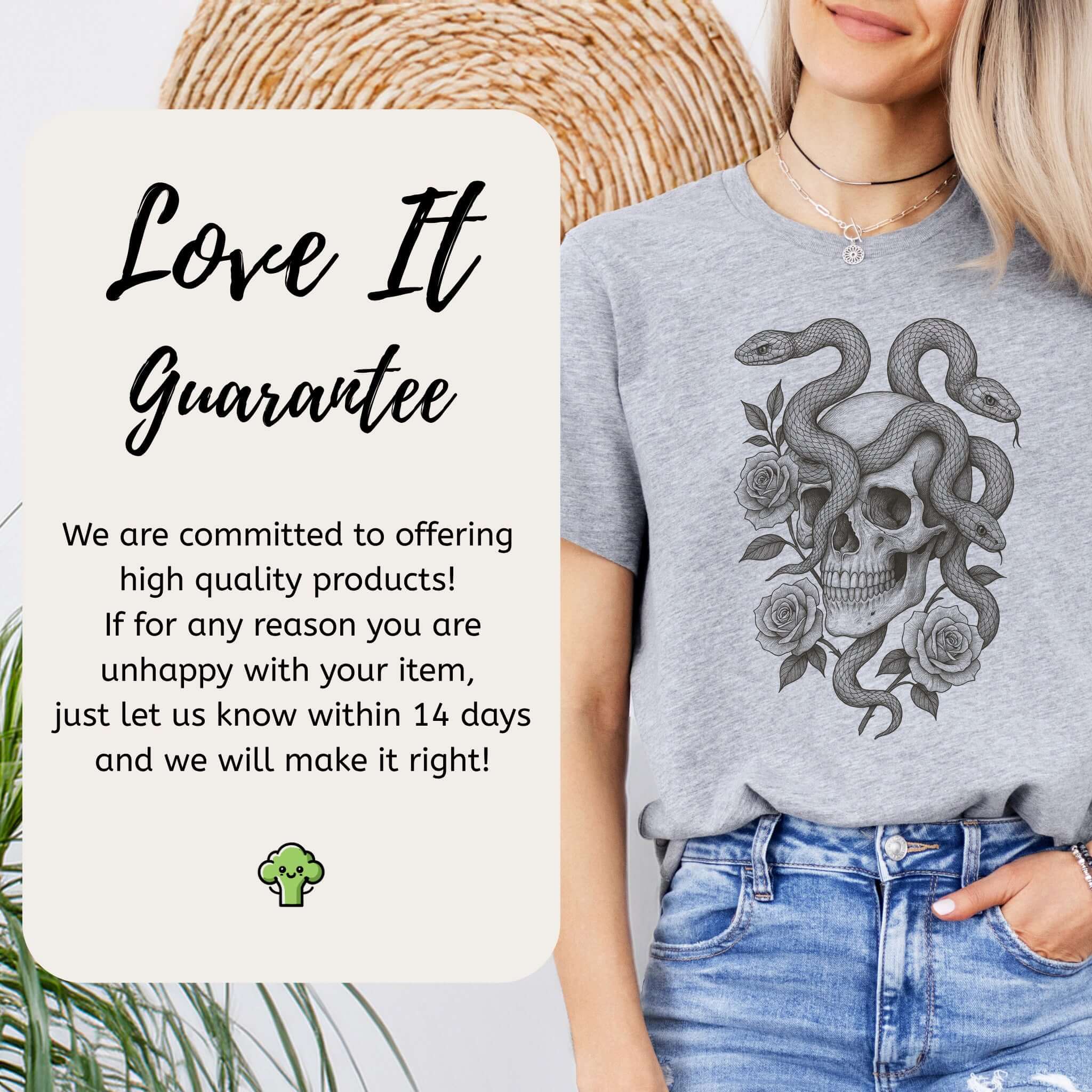 Snake and Skull T-Shirt – Spirit Animal of Transformation and Rebirth