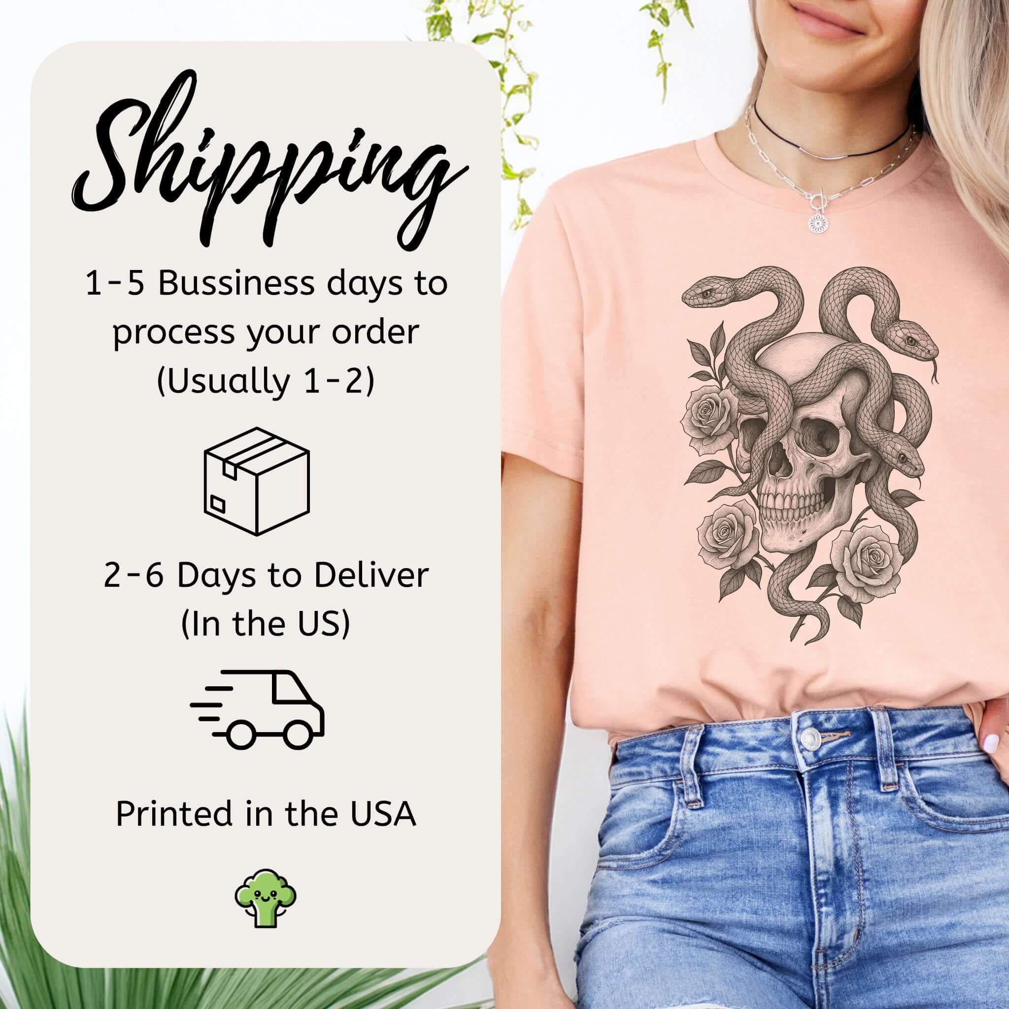 Snake and Skull T-Shirt – Spirit Animal of Transformation and Rebirth