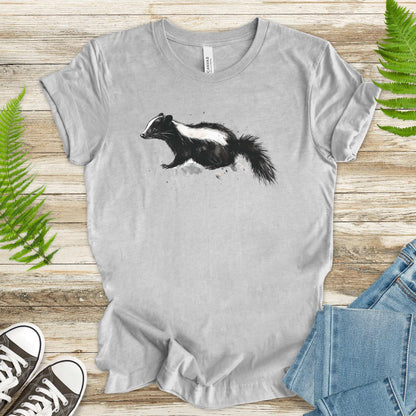 Watercolor Skunk T-Shirt – Cute & Quirky Forest Animal Lover Tee