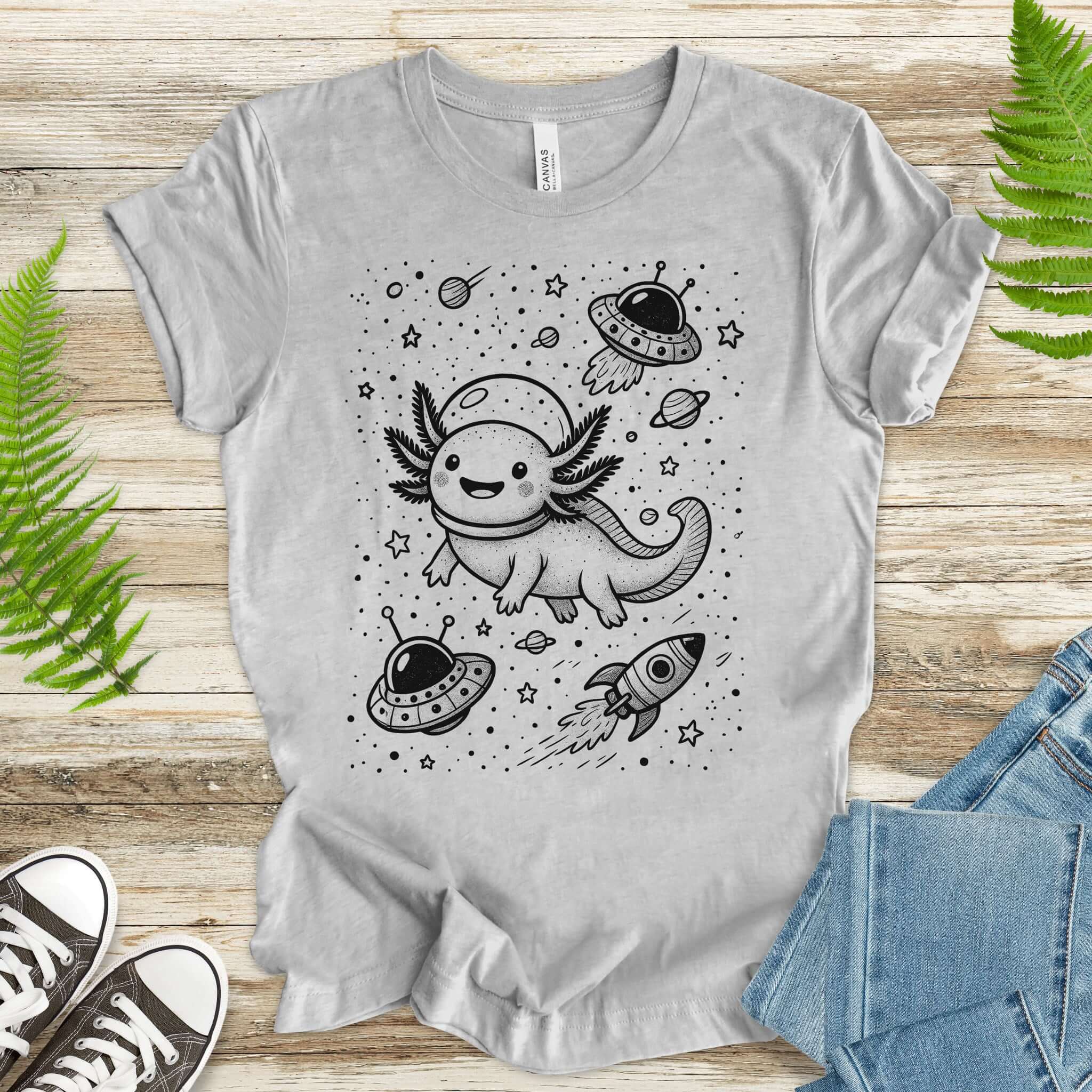 Space Axolotl Adventure T-Shirt