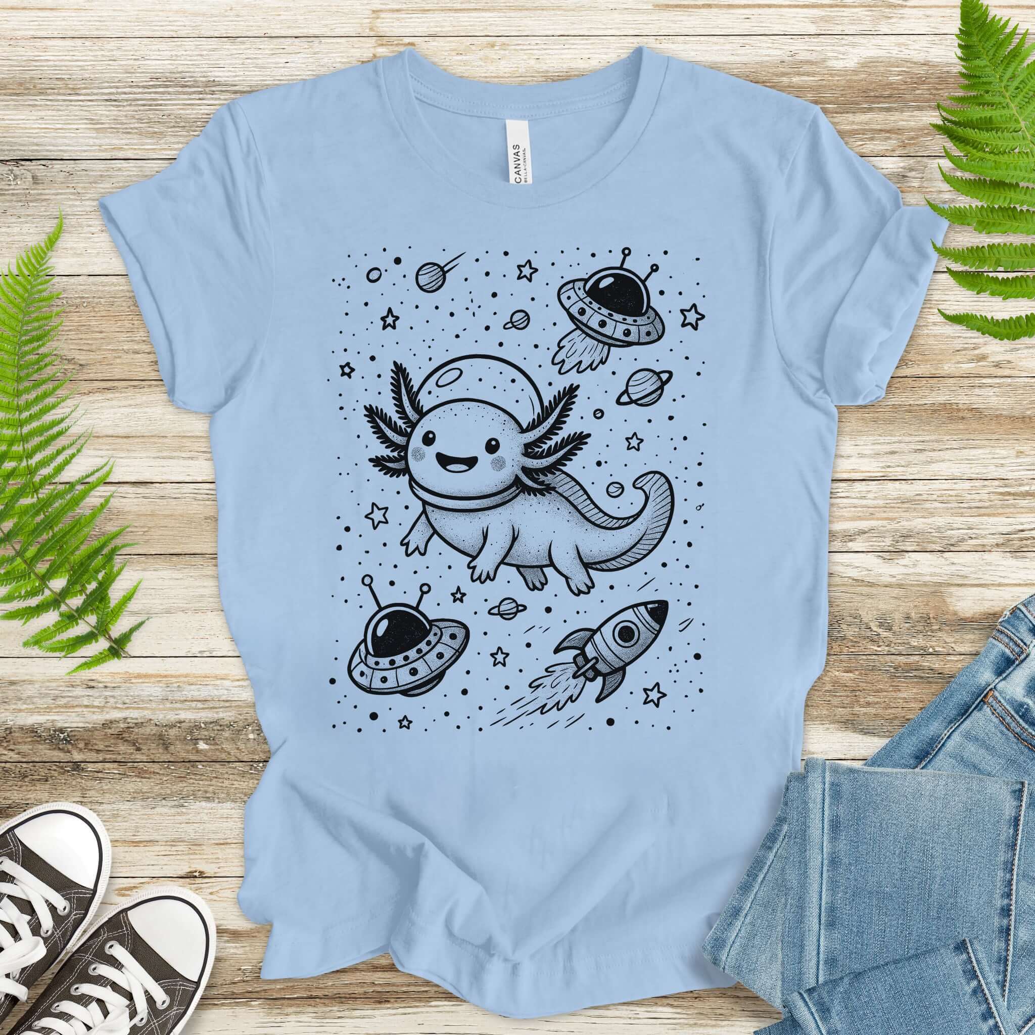 Space Axolotl Adventure T-Shirt