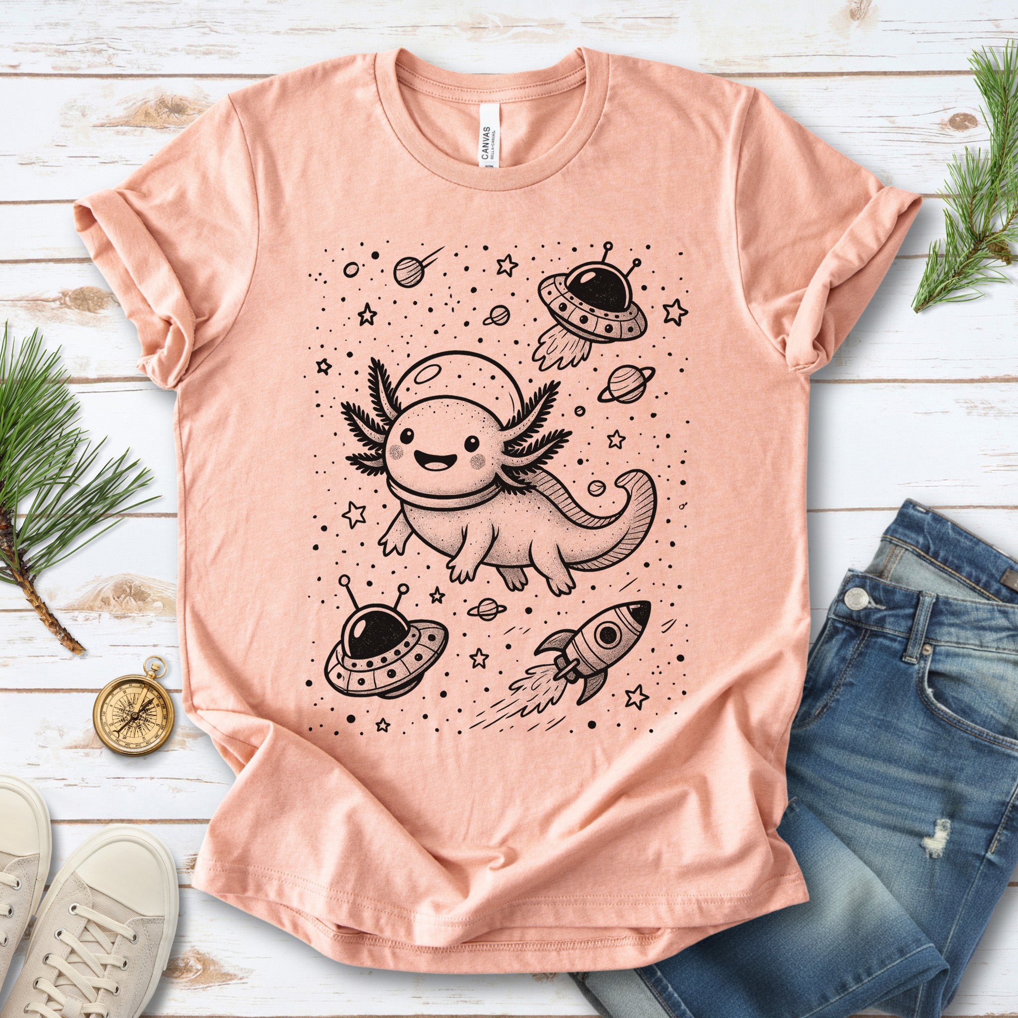 Space Axolotl Adventure T-Shirt