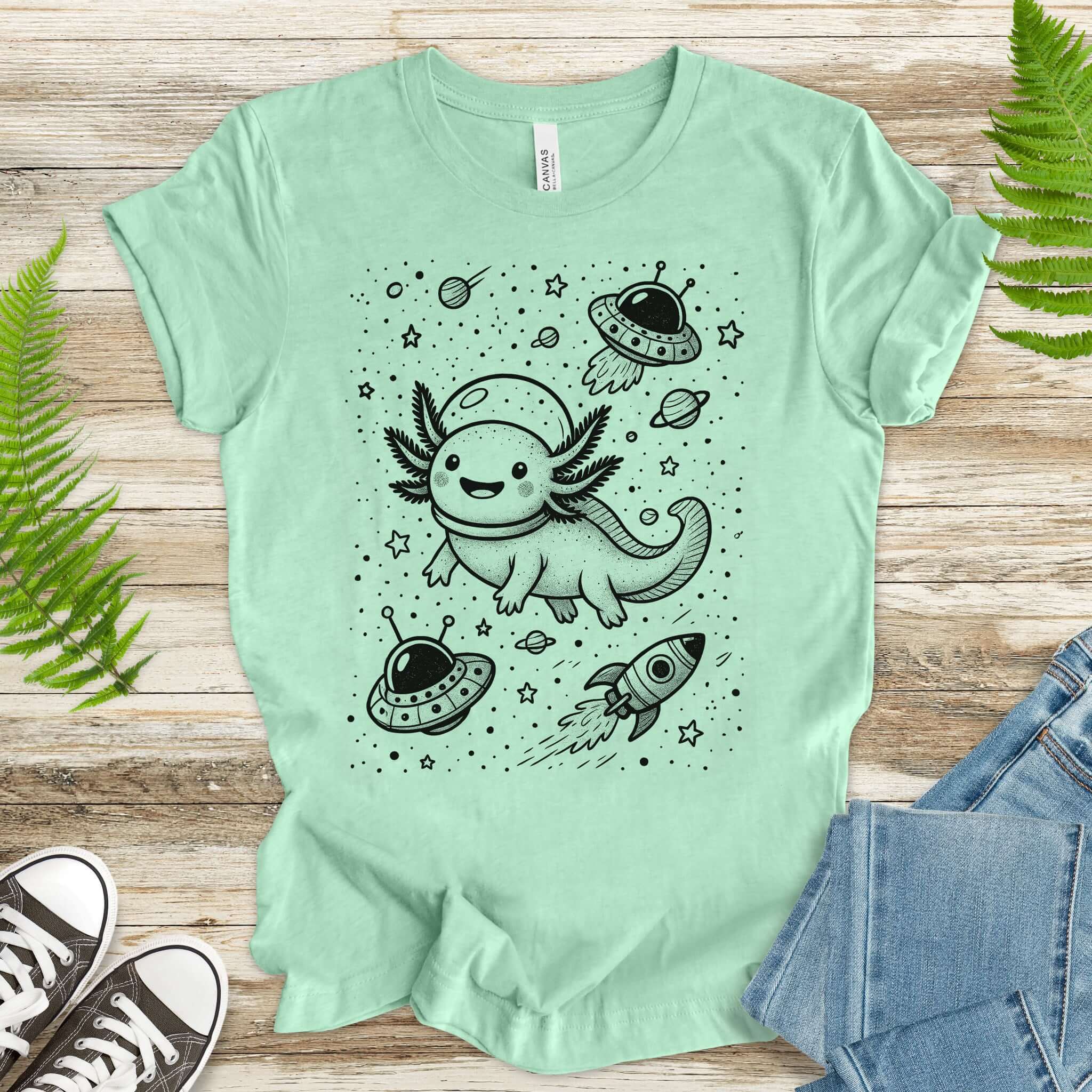 Space Axolotl Adventure T-Shirt