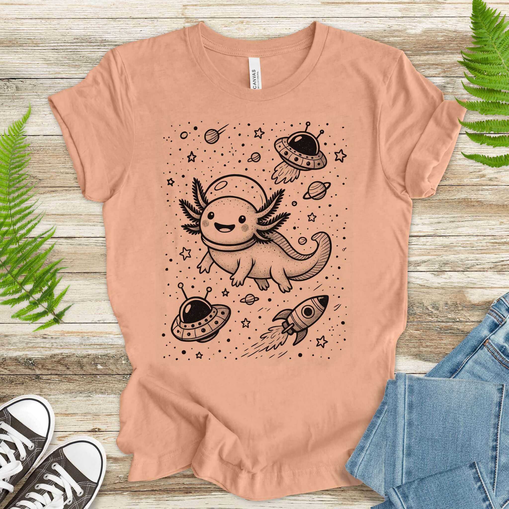 Space Axolotl Adventure T-Shirt