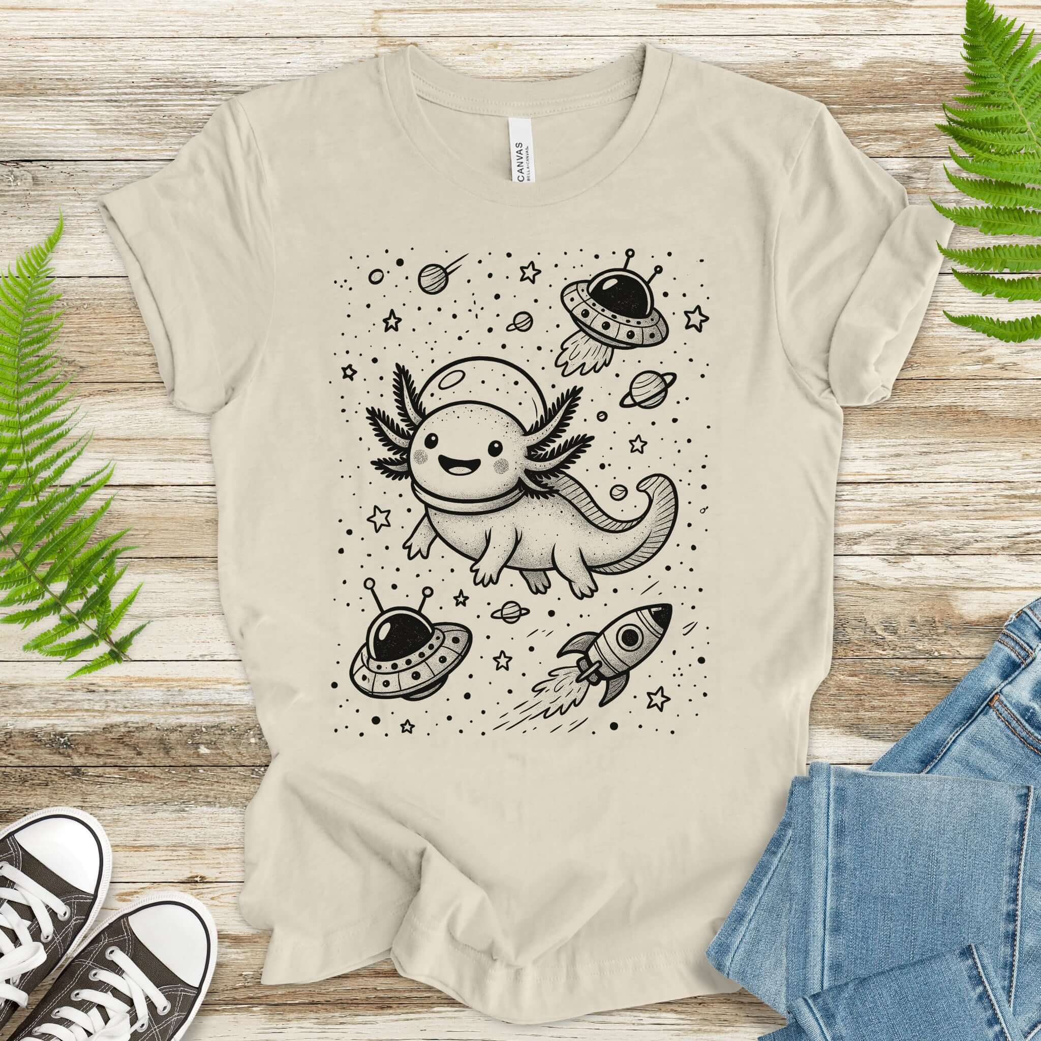 Space Axolotl Adventure T-Shirt