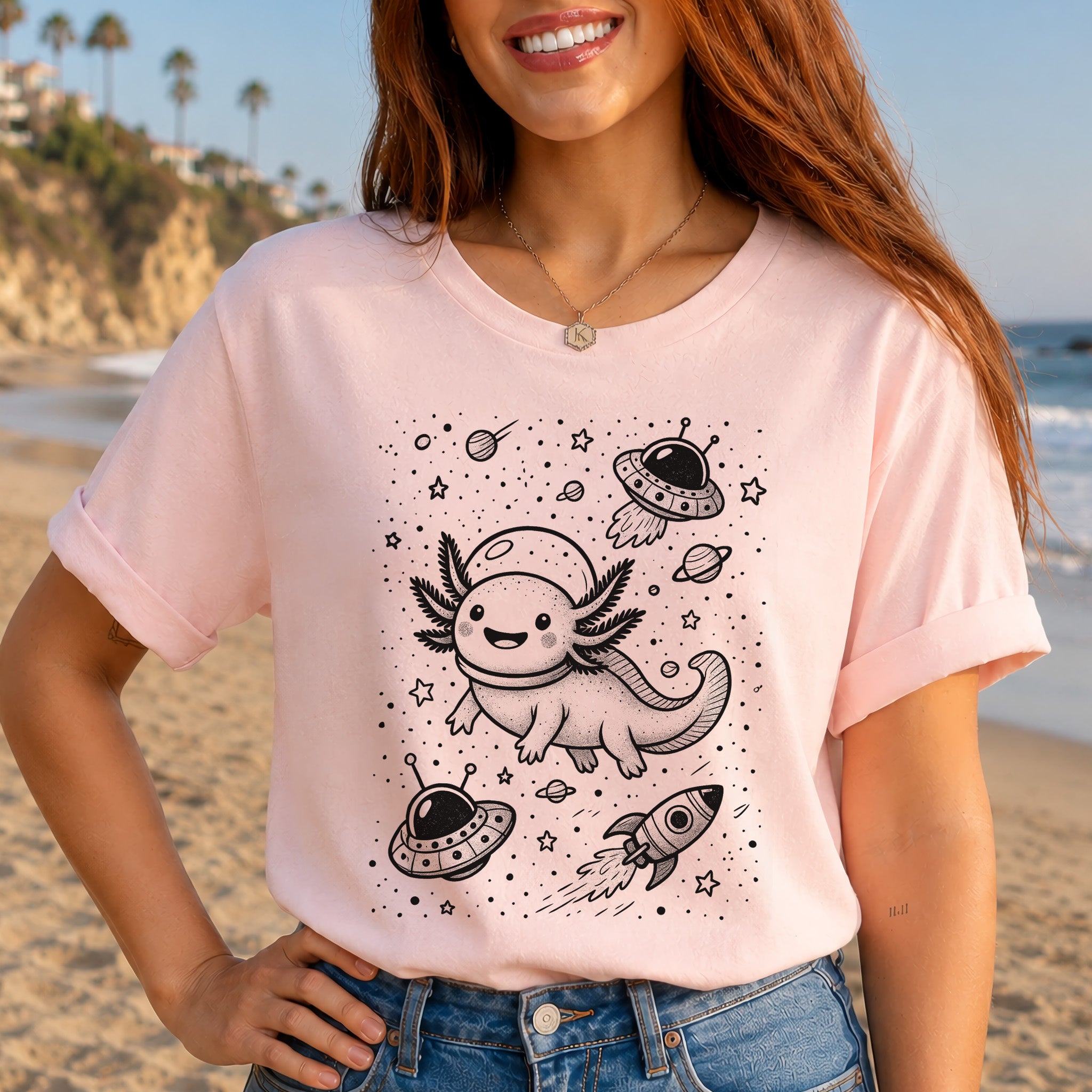 Space Axolotl Adventure T-Shirt