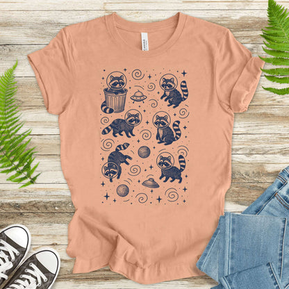 Space Raccoons Adventure Funny T-Shirt
