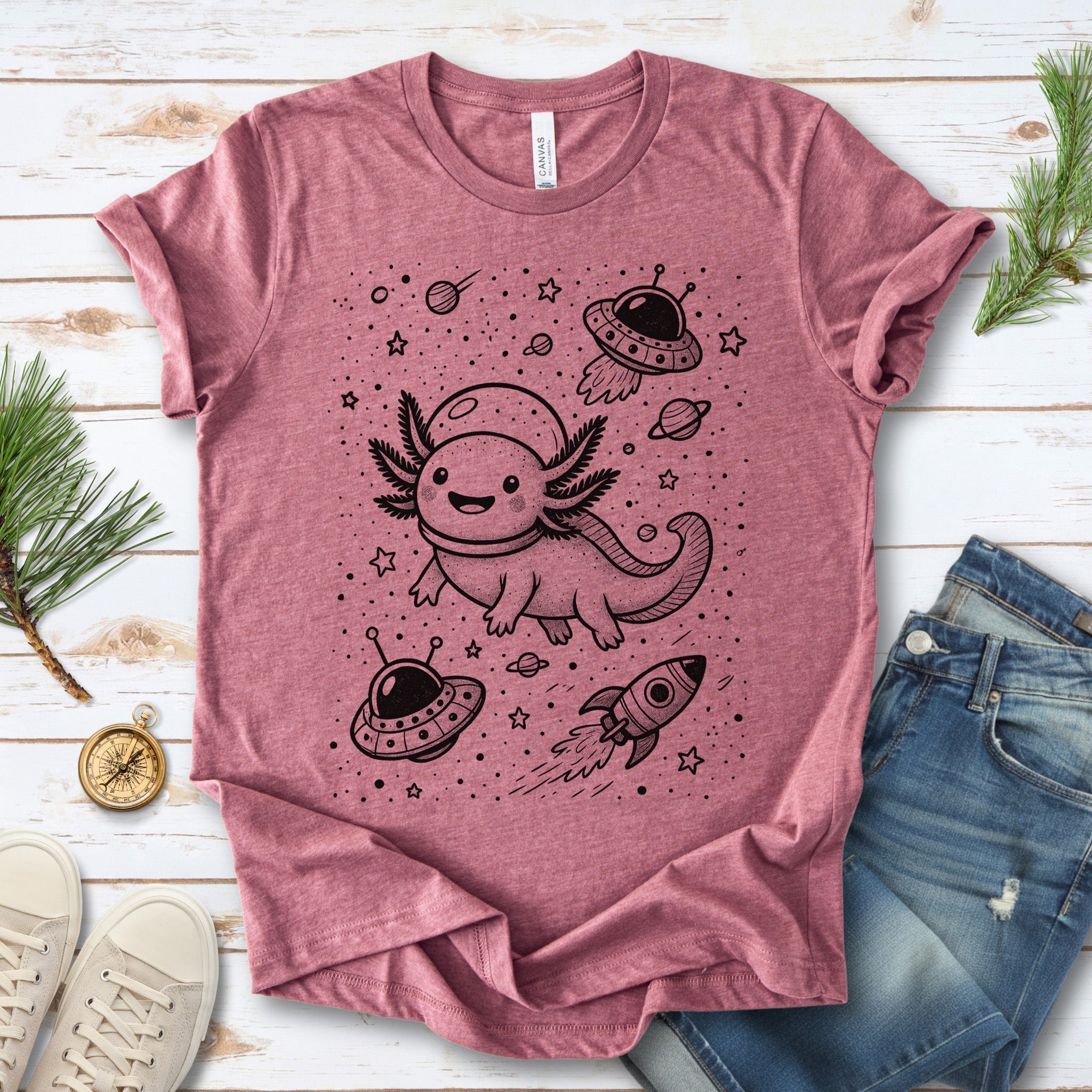 Space Axolotl Adventure T-Shirt