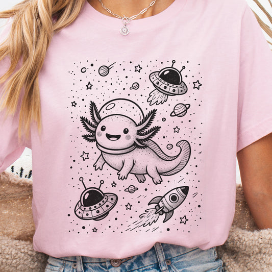 Space Axolotl Adventure T-Shirt