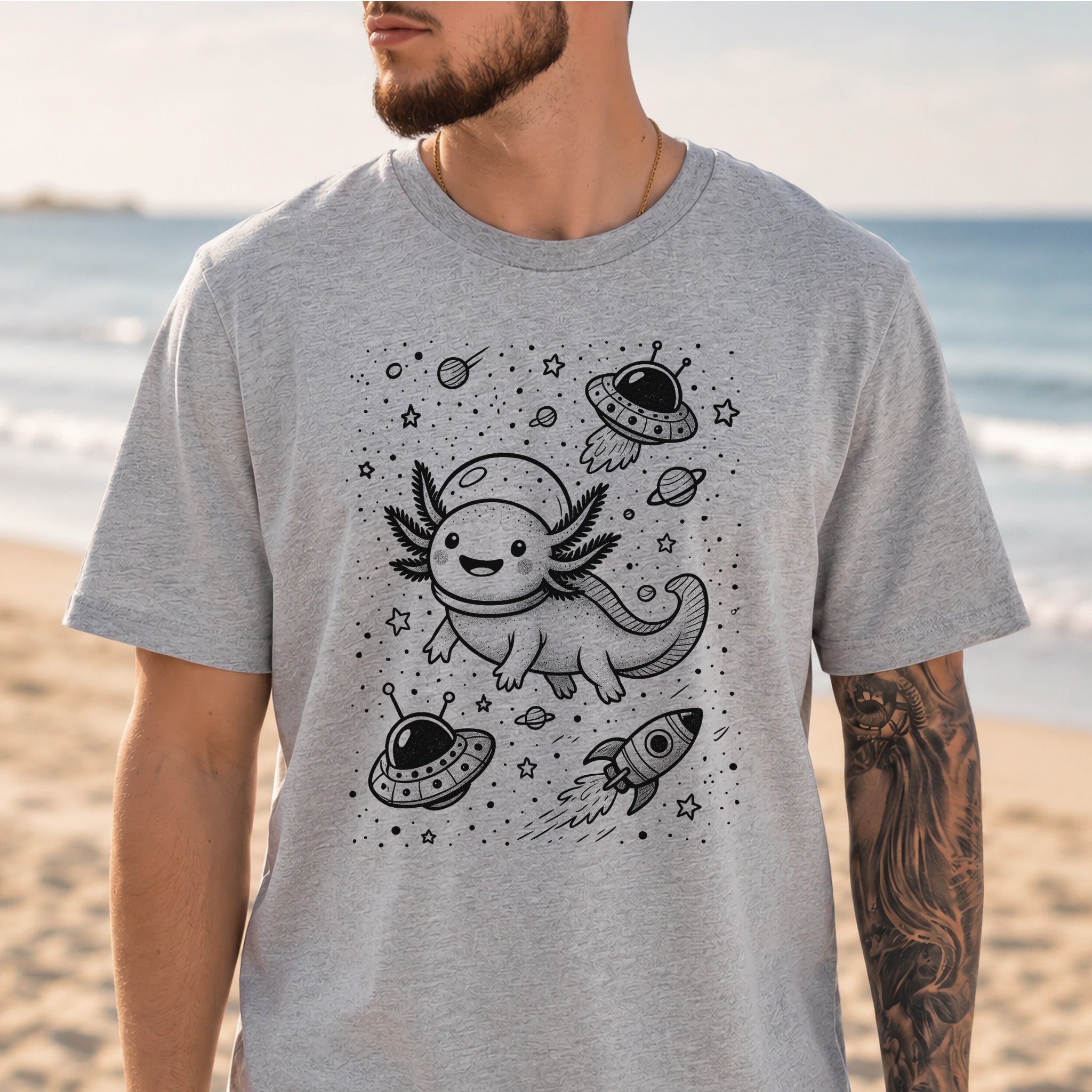 Space Axolotl Adventure T-Shirt