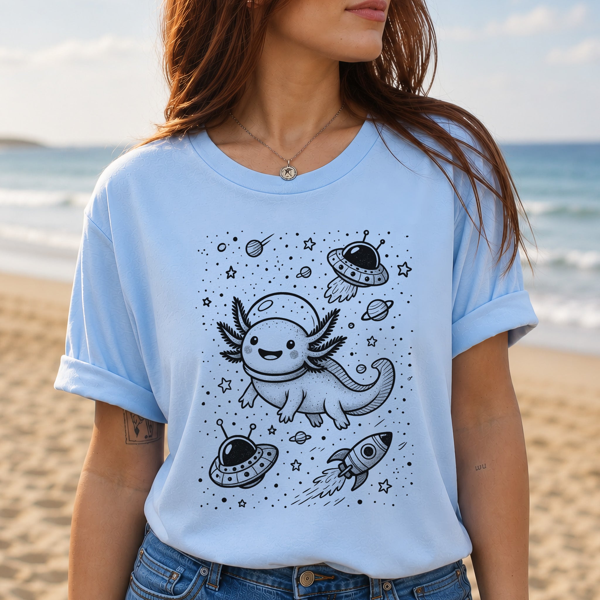 Space Axolotl Adventure T-Shirt