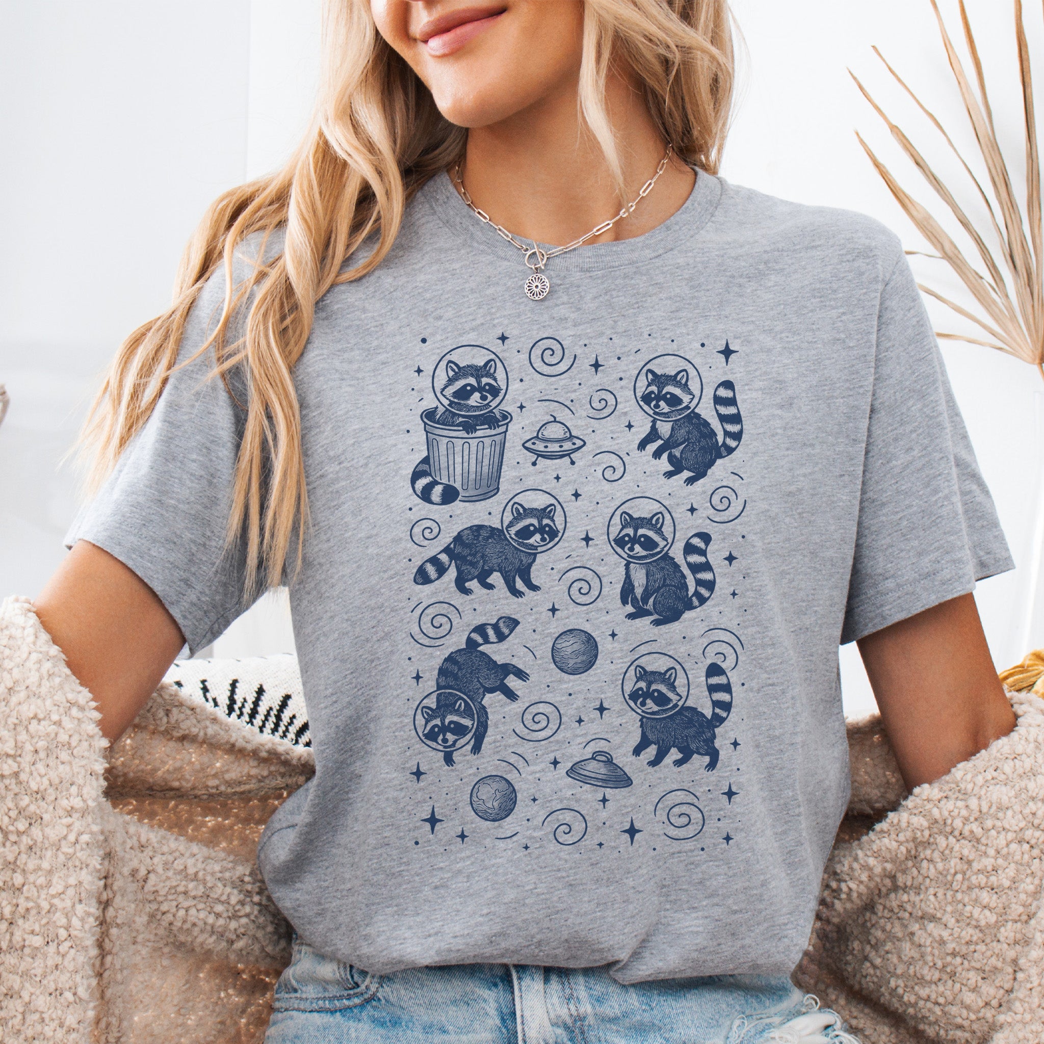 Space Raccoons Adventure Funny T-Shirt