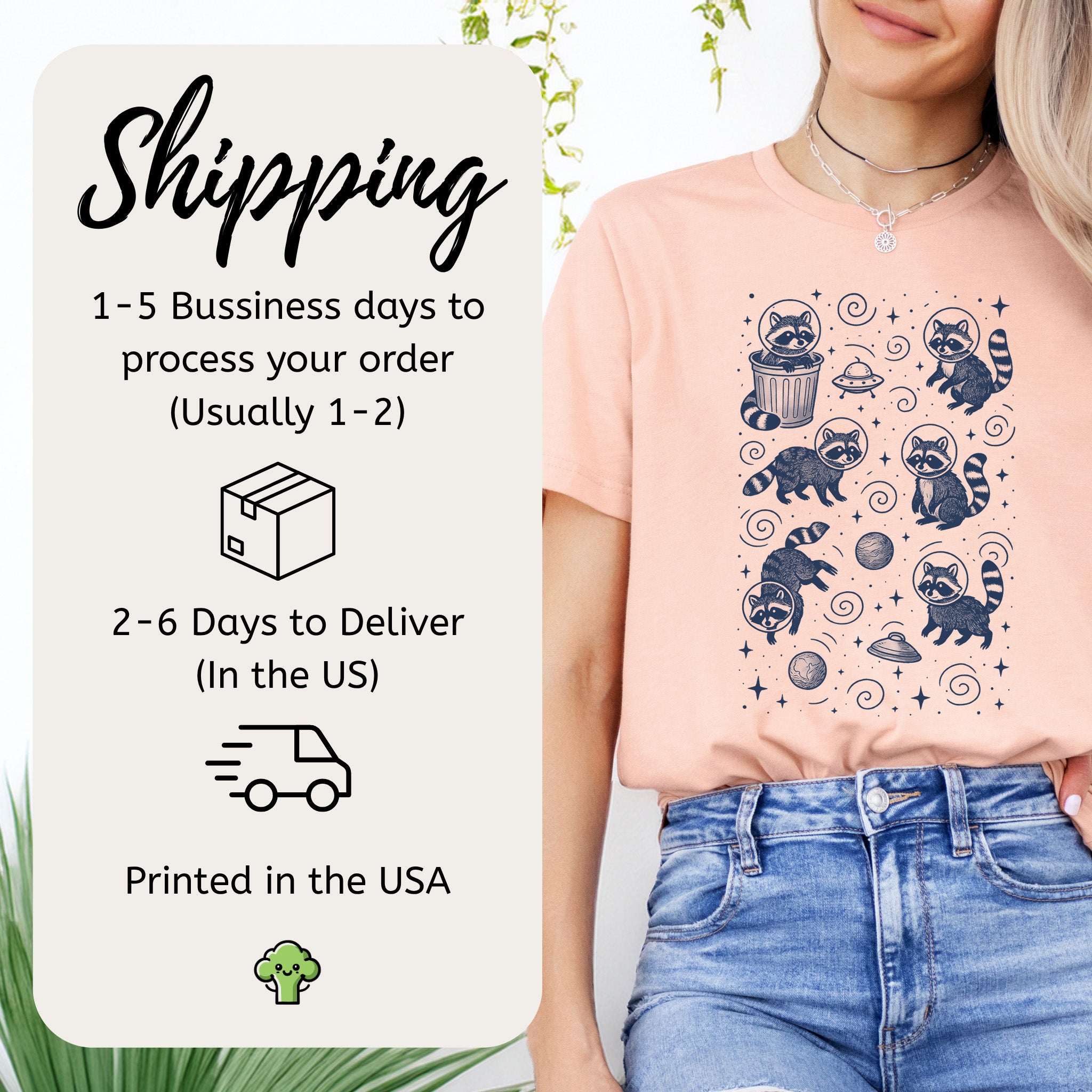 Space Raccoons Adventure Funny T-Shirt