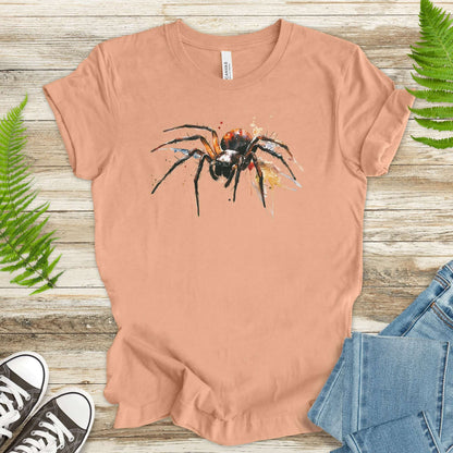Watercolor Spider T-Shirt – Bold Gothic Nature Lover Tee
