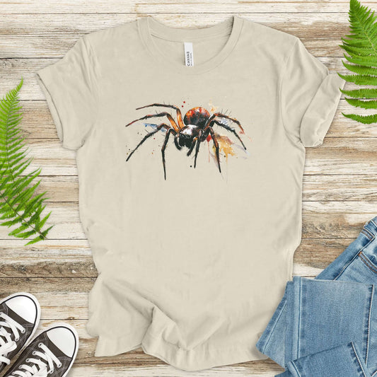 Watercolor Spider T-Shirt – Bold Gothic Nature Lover Tee