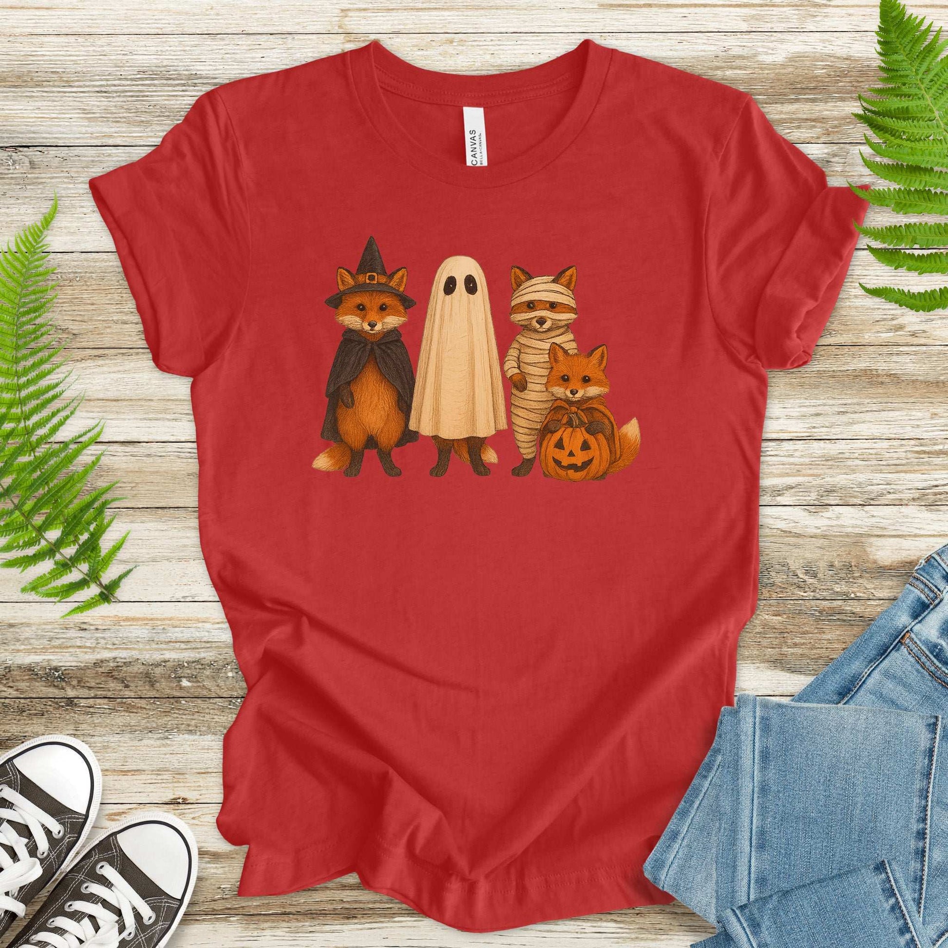 Spooky Fox Squad T-Shirt – Cute Woodland Halloween Costume Tee