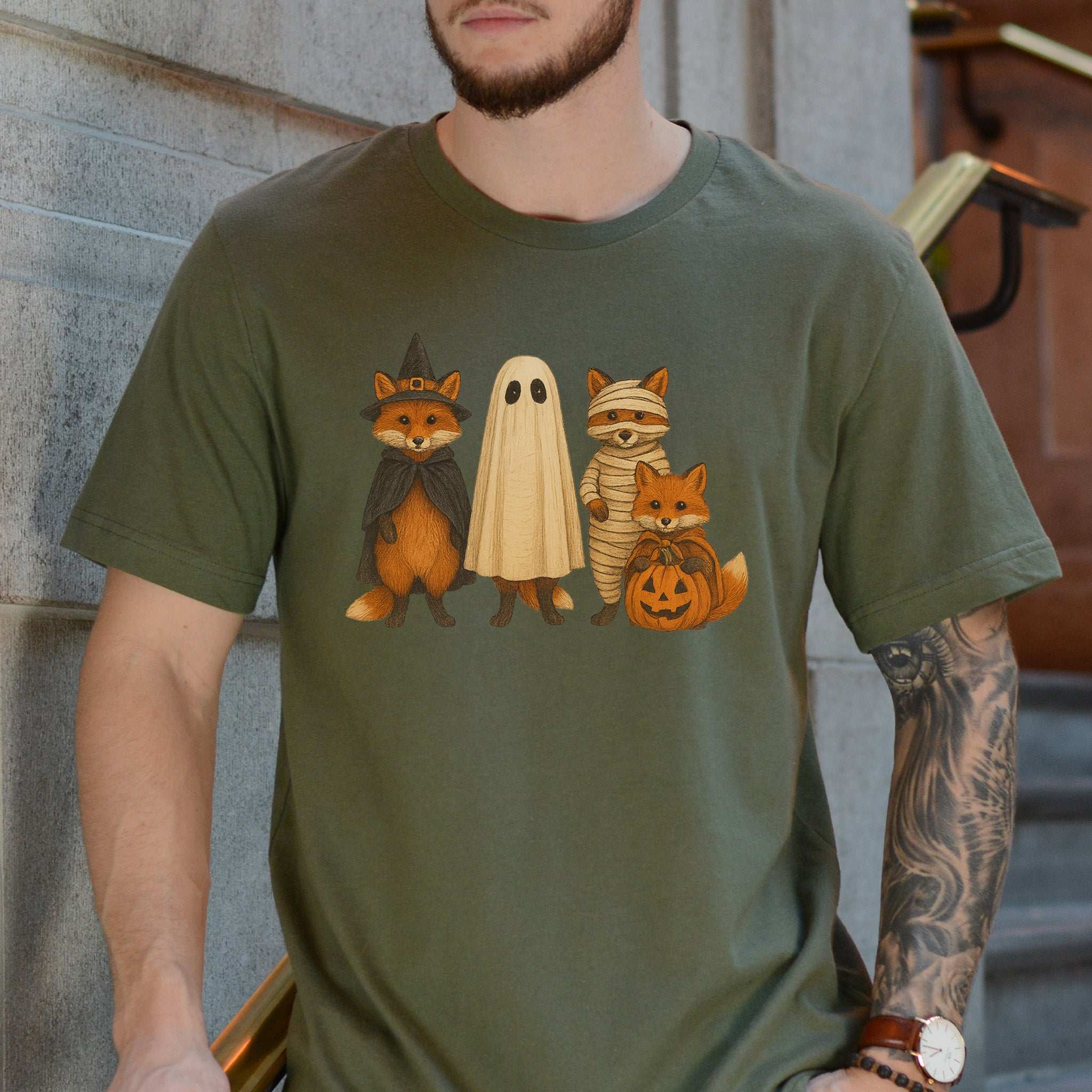 Spooky Fox Squad T-Shirt – Cute Woodland Halloween Costume Tee