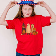 Spooky Fox Squad Youth T-Shirt – Woodland Halloween Costume Crew