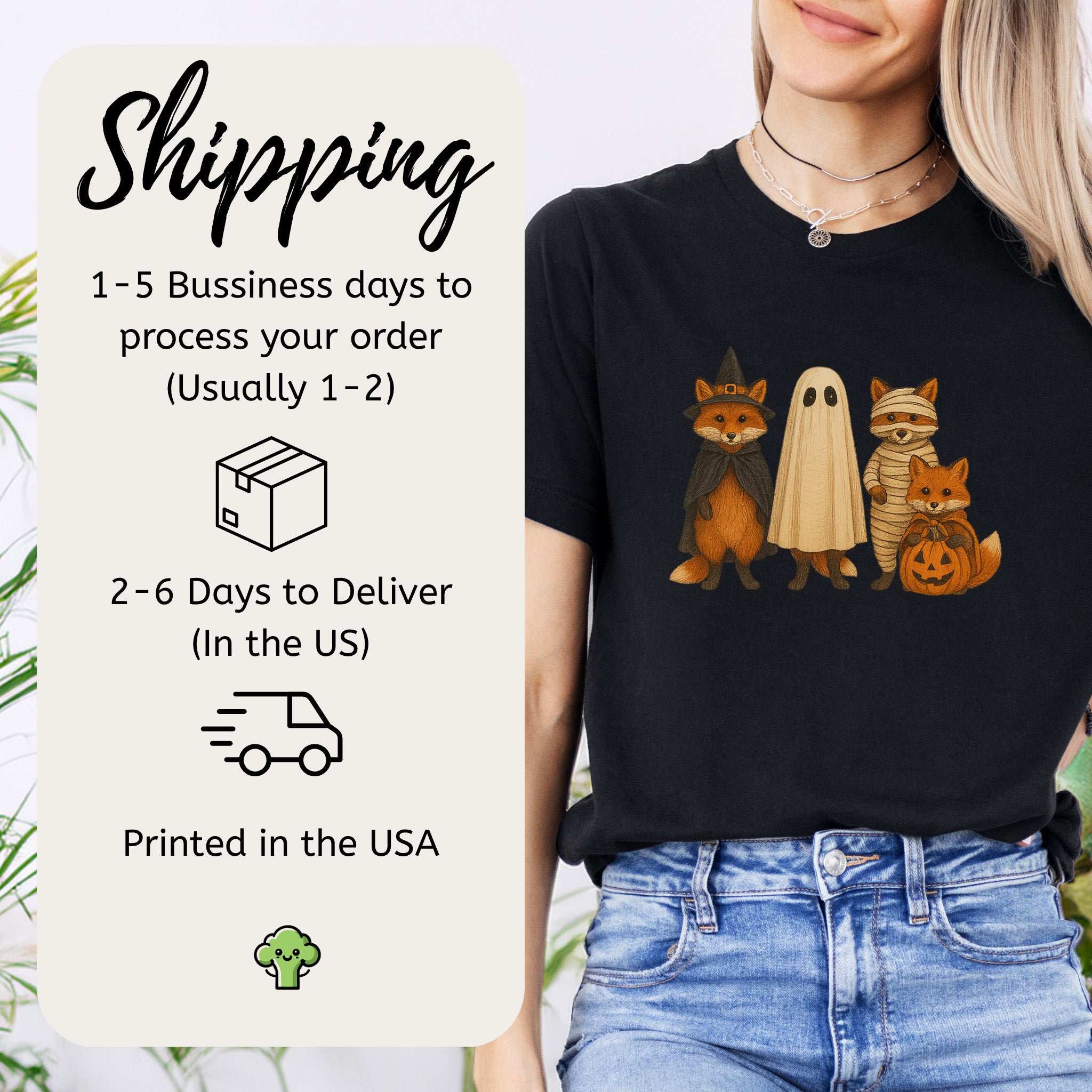 Spooky Fox Squad T-Shirt – Cute Woodland Halloween Costume Tee