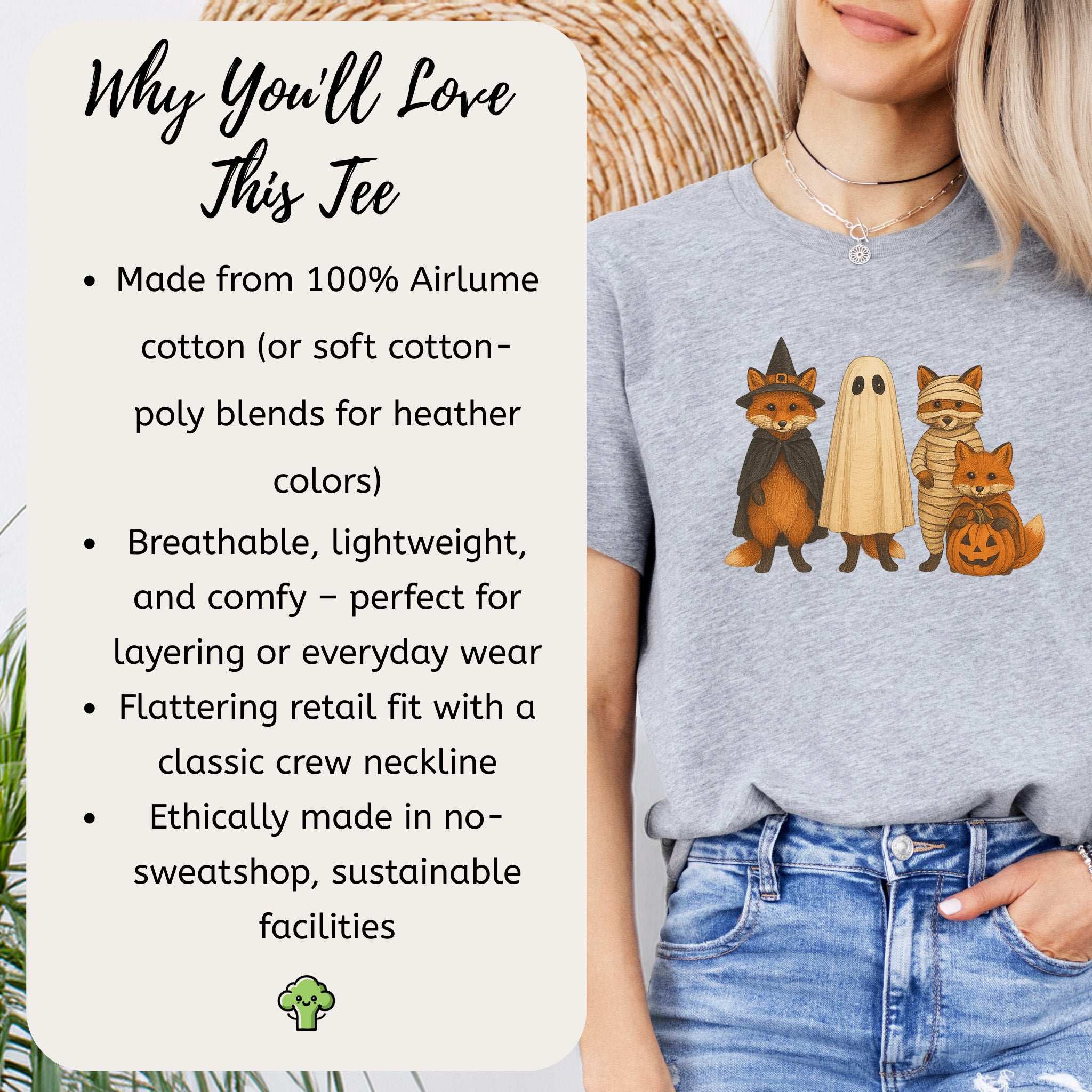 Spooky Fox Squad T-Shirt – Cute Woodland Halloween Costume Tee