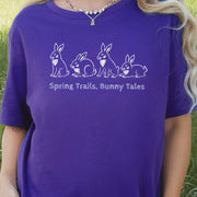 Spring Trails Bunny Tales T-Shirt Easter Rabbit Lover Hiking Gift