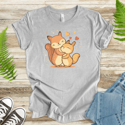 Squirrel Love – Cute Hugging Squirrels T-Shirt - TShirtree